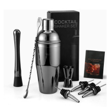 YM factory 10-Piece Bartender Kit - Bar Tools - Stainless Steel Cocktail Shaker Set